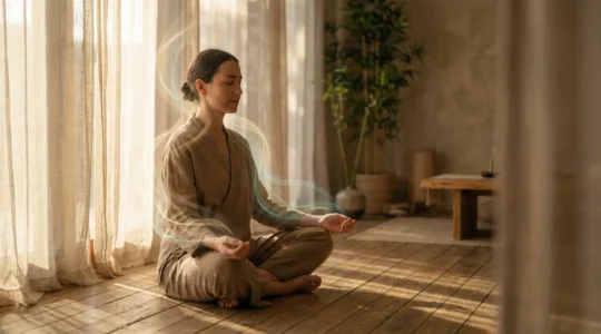 Visualización del flujo energético a través de los meridianos del cuerpo humano