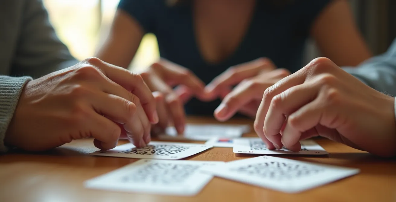 Manos de diferentes profesionales del tarot mostrando sus estilos únicos de práctica